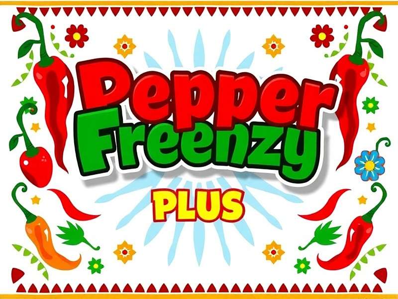 Pepper Frenzy Plus - Spicy Puzzle Adventure Pepper Frenzy Plus Game Banner featuring colorful peppers and Indian motifs